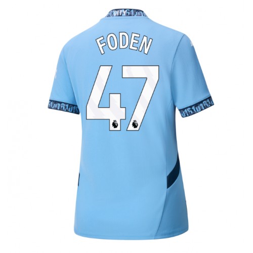 Dámy Fotbalový dres Manchester City Phil Foden #47 2024-25 Domácí Krátký Rukáv